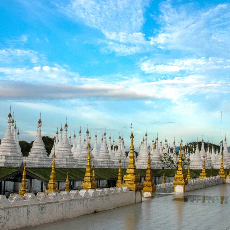 Pagodas at the foot of Mandalay Hill