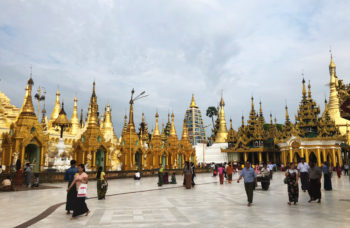 Flat ground around Shwetagone Pagoda